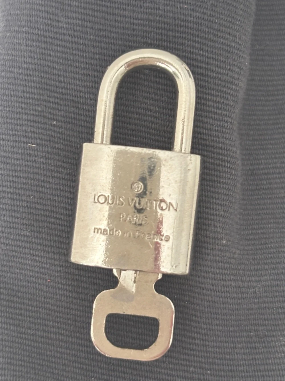 Louis Vuitton Silver-Tone Padlock and Key Set